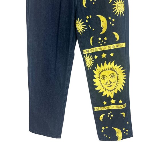 Sun Moon Star Jeans Womens Medium Dark Wash Womens Fun Whimsical - Picture 4 of 8